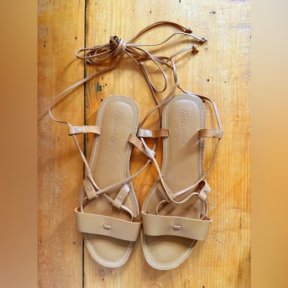 NWOT Madewell The Boardwalk Lace-Up Sandal in Leather. Size 8.5 - Picture 3 of 7